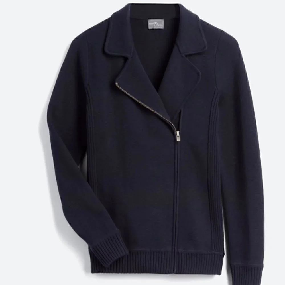 41 Hawthorn Navy Blue Knit Sweater Jacket NWOT Size M